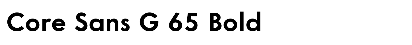 Core Sans G 65 Bold